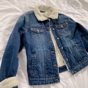 Denim Jacket with Sherpa Lining